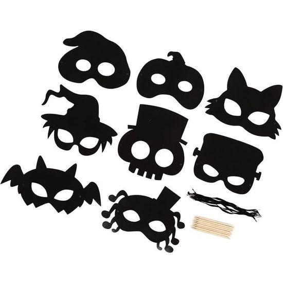 Masques En Papier à Peindre - Lot De 10 - Blancs Pour DIY, Halloween Ou Fêtes - Adultes/Enfants