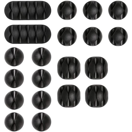 TOVOT 450-teiliges R-Typ Kabelschellen Set – 9 Größen Von 3-25mm, Schwarz, Perfekt Für Kabelmanagement