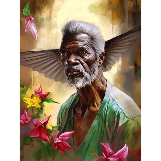 Bimkole 5D Diamond Painting DIY Kits Fleur De Mandala, Motif De Fleurs Broderie Diamant Kits De Broderie Au Point De Croix Strass Rond Résine Peinture Décor à La Maison, (40x40 Cm