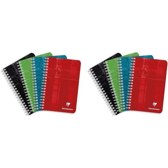 Clairefontaine Carnet à Spirale Age Bag MyNotes A5+ - 120 Pages Détachables, Marge Amovible, Réglure Pointillée, Couverture Simili Cuir