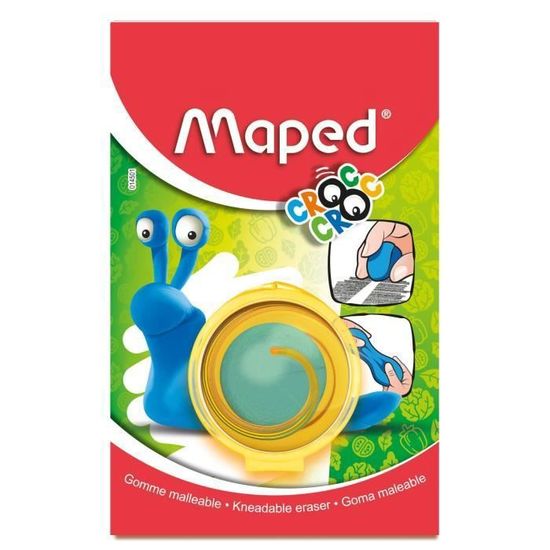 Gomme malléable Maped CROC CROC avec boîte de protection, bleue Gomme malléable Maped CROC CROC avec boîte de protection, bleue