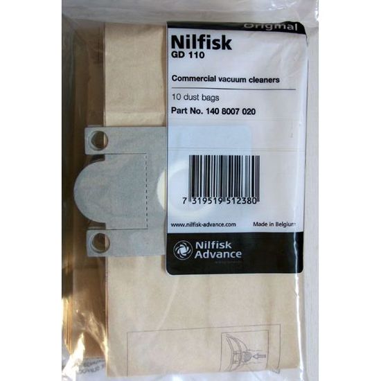 NILFISK 1408007020 - 10 Sacs aspirateur NILFISK or