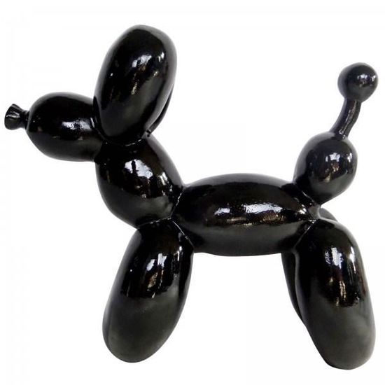 Statue Décorative Chien Au Ballon En Résine Rouge - Hauteur 28 Cm, Neuve