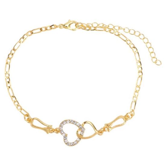 Bracelet Pilgrim Doré Avec Cœur – Très Bon état, Style Danois