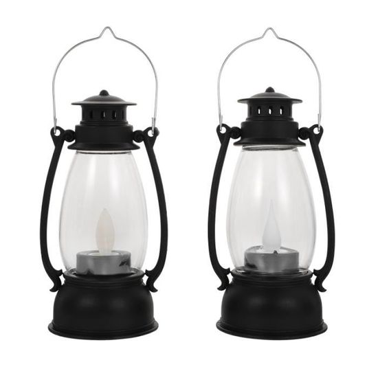 2pcs LED rétro Lanterne à main Lampe décorative de la lampion d'exterieur - lanterne d'exterieur luminaire d'exterieur