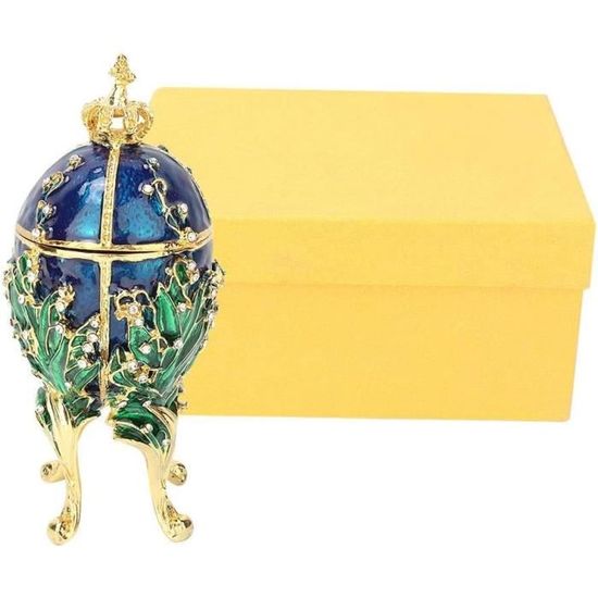 Boîte à Bijoux En Porcelaine Style Fabergé - Forme œuf De Pâques, Déco élégante