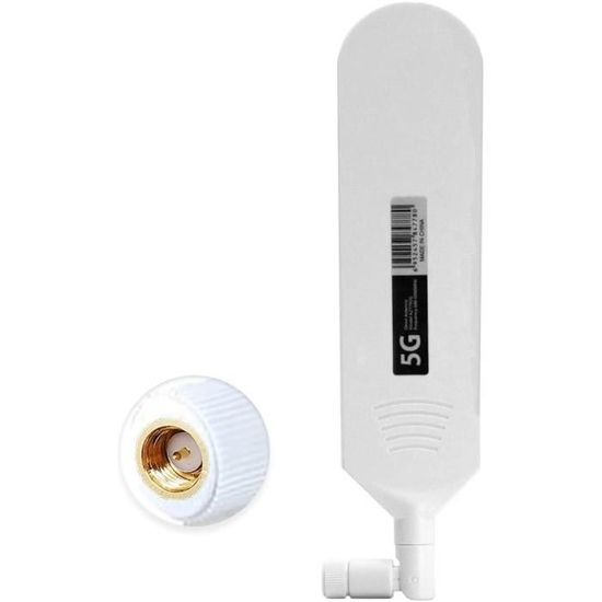 Antenne 4G/5G Vecys 15dBi - 2 Pièces Blanches | SMA Mâle, 600-6000MHz