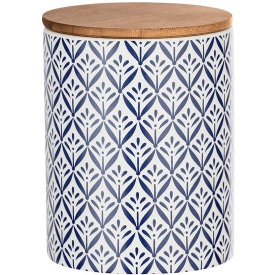 Boîte De Rangement Accessoires De Salle De Bains En Bambou Et Rotin, 9x8.5x12 Cm, Wenko Allegre