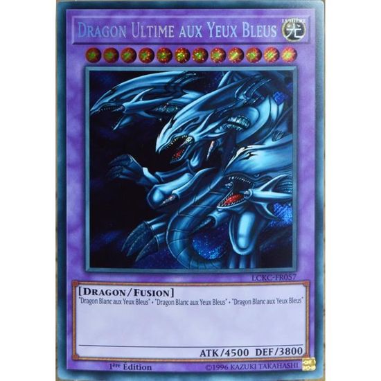Carte YUGIOH LCKCFR057 Dragon Ultime aux Yeux Bleus NEUF FR Cdiscount Jeux Jouets