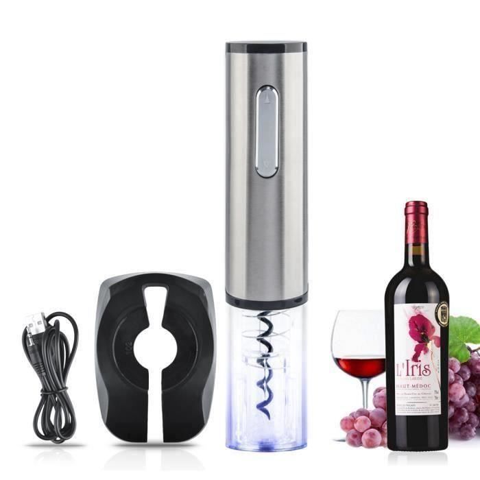 Électrique Décapsuleur Du Vin Ouvre-bouteille Automatique - Argent + Transparent