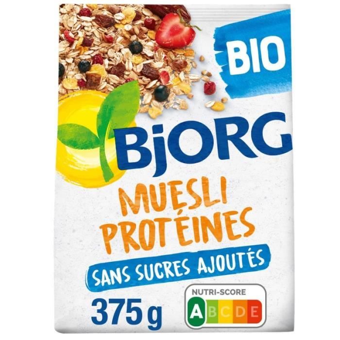 BJORG - Muesli Proteines Soja 375G - Lot De 3