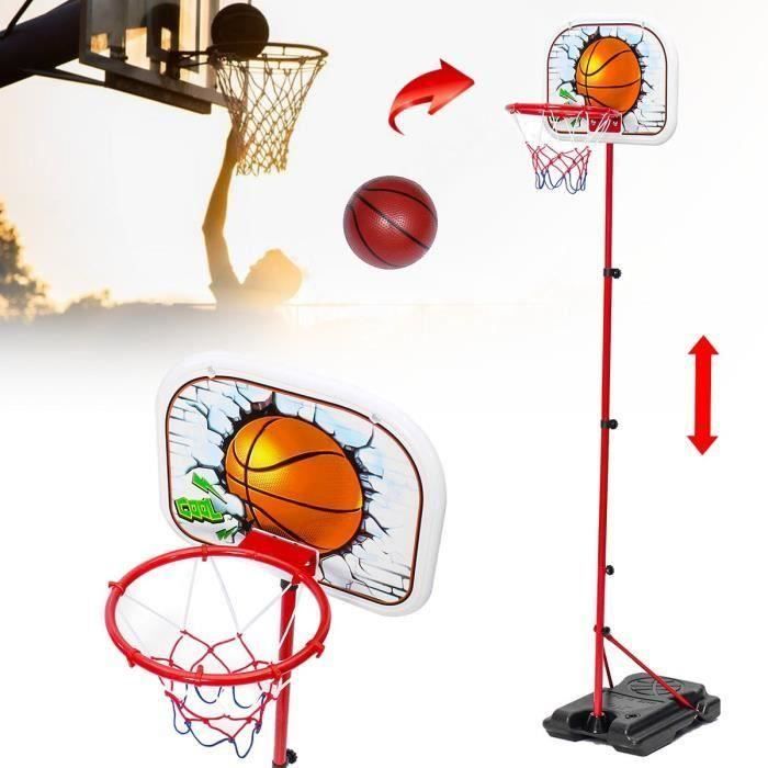 Support de Basket Portable Extérieur Grand Panneau Arrière Intérieur Réglable en Hauteur