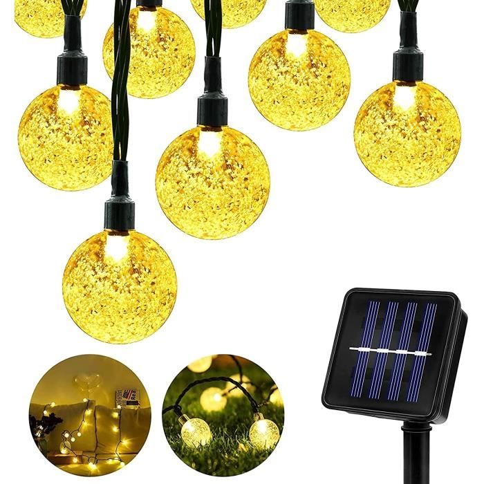 Guirlande lumineuse solaire d'extérieur - 50LED - 9,5 m - 8 modes - Étanche - Éclairage extérieur - intérieur - Éclairage pou 278