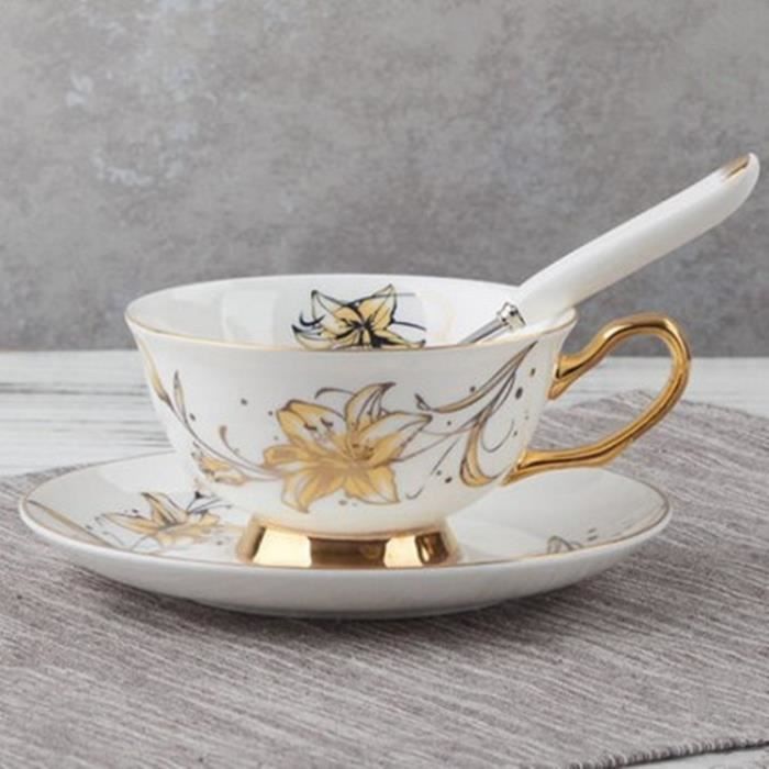 Service à café avec soucoupes,Tasse de thé noir, Royal, porcelaine classique britannique, tasses à café en - Type 15 -