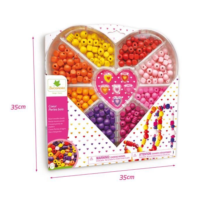 SYCOMORE Coffret Cœur Perles Bois
