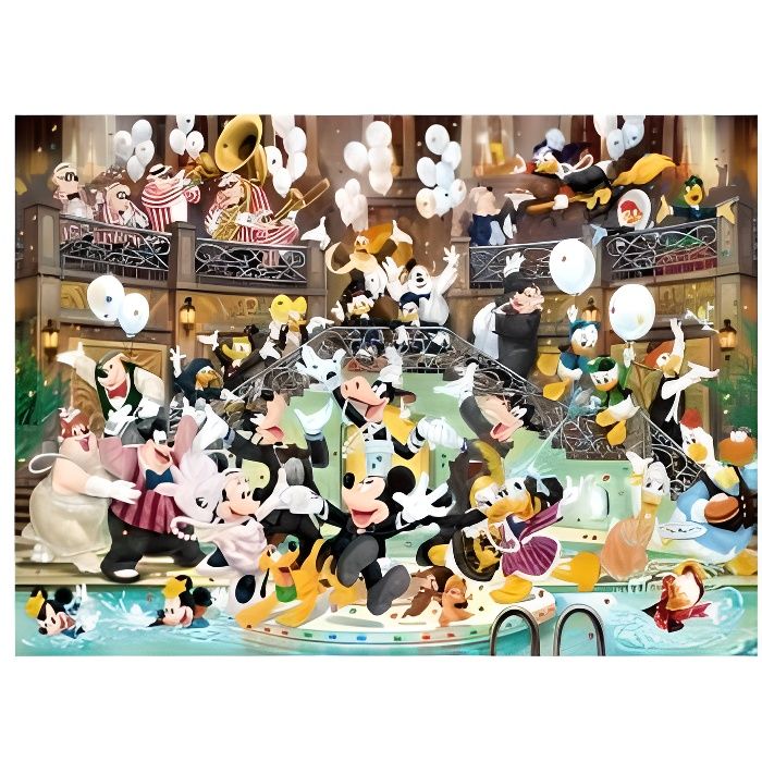 Puzzle Adulte : Mickey Fait La Fete - 1000 Pieces - Clementoni - Collection Disney 90 Eme Anniversaire