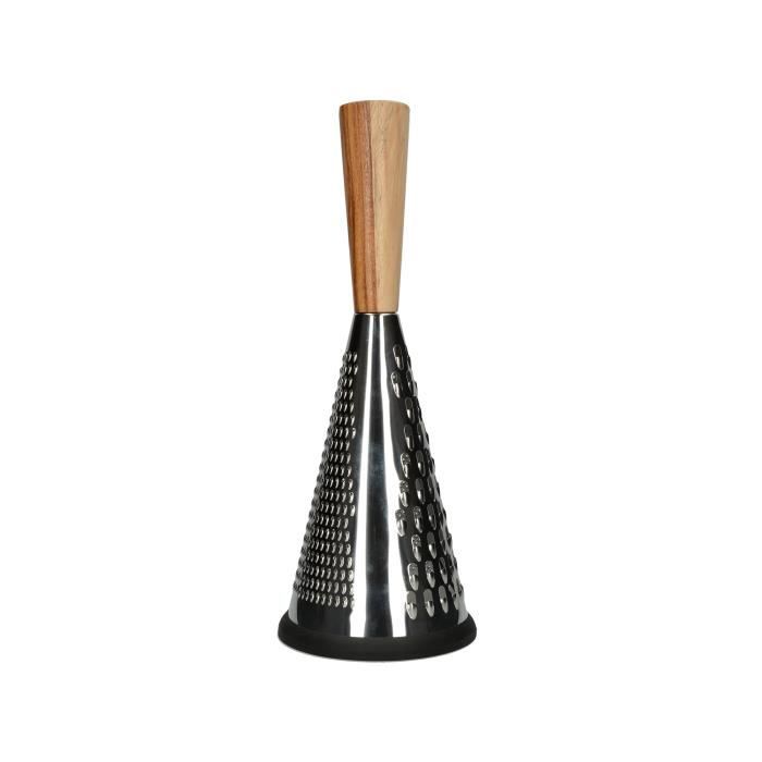 Creative Tops Gourmet Grande Vintage Conique Râpe à Fromage poignée en Bois (12,7 x 12,7 x 33 cm), en Acier Inoxydable, Argent-Ma