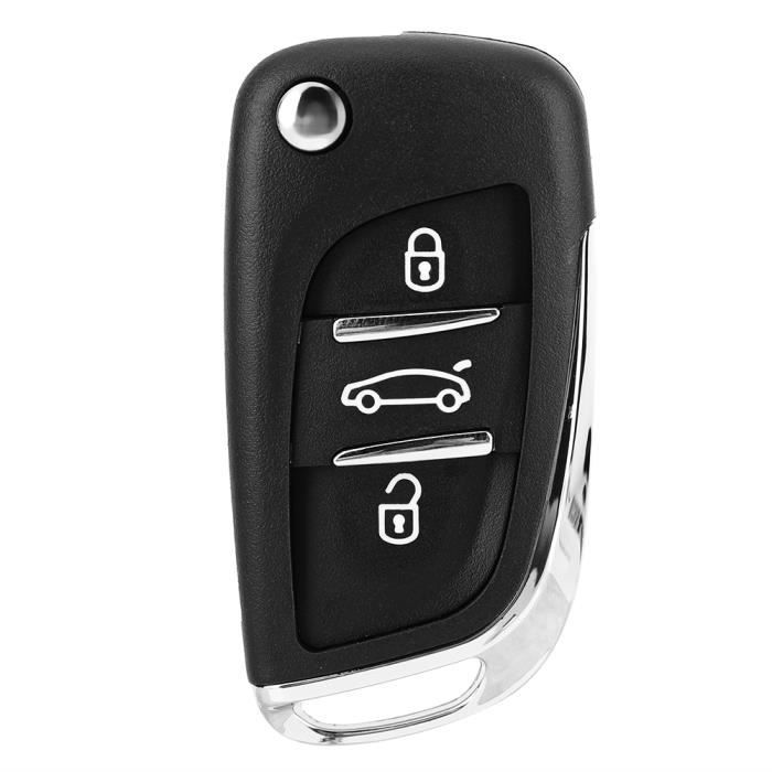 Cuque étui pour clé pour Peugeot 3Button voiture à distance Flip Key Fob Case Blade Cover Shell Fit pour Peugeot Partner 306407