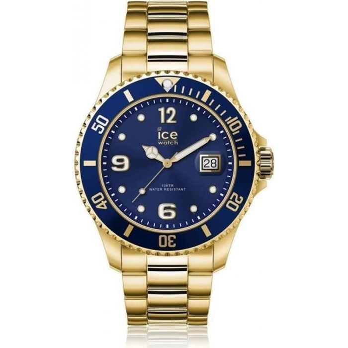 Ice-Watch - ICE steel Gold blue - Montre dorée pour homme avec bracelet en metal - 017326 (Extra large)