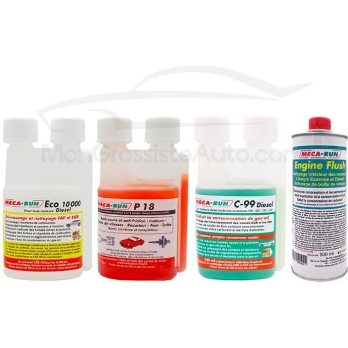 Pack premium diesel Mecarun (ECO 10000 + P18 + C99 + Engine Flush)