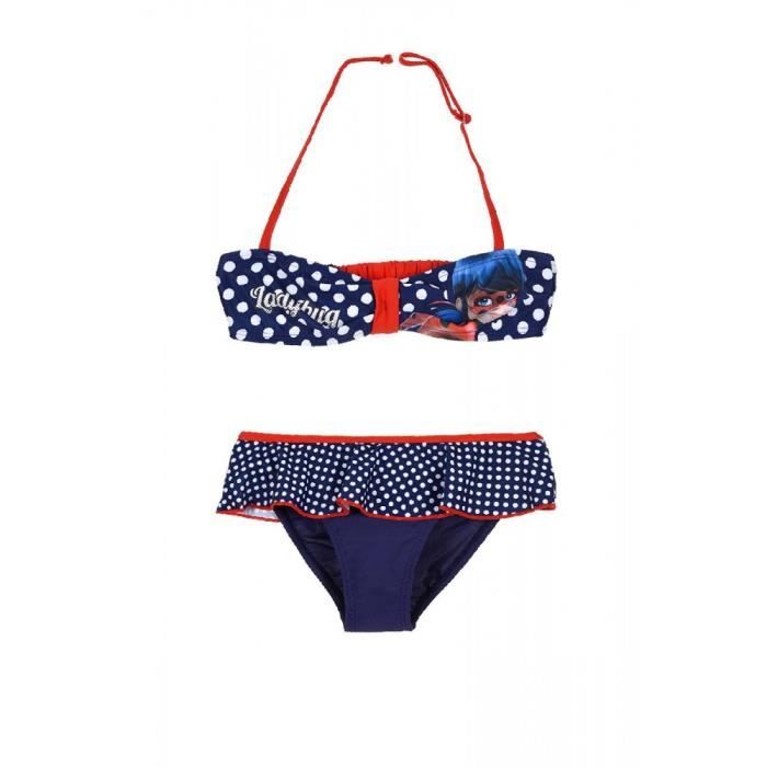 Miraculous Maillot de Bain Fille 2 pièces Ladybug - Bleu
