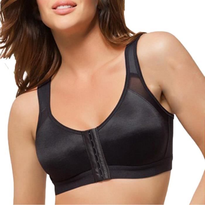 Brassiere De Sport Nouveaux Soutiens-Gorge Yoga Pour Femmes Confortables,Correcteur Posture À Fort Impact, Soutien-Gorge Levage Noir