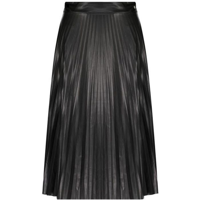 DEELUXE Jupe longue plissée effet cuir SISSY Black