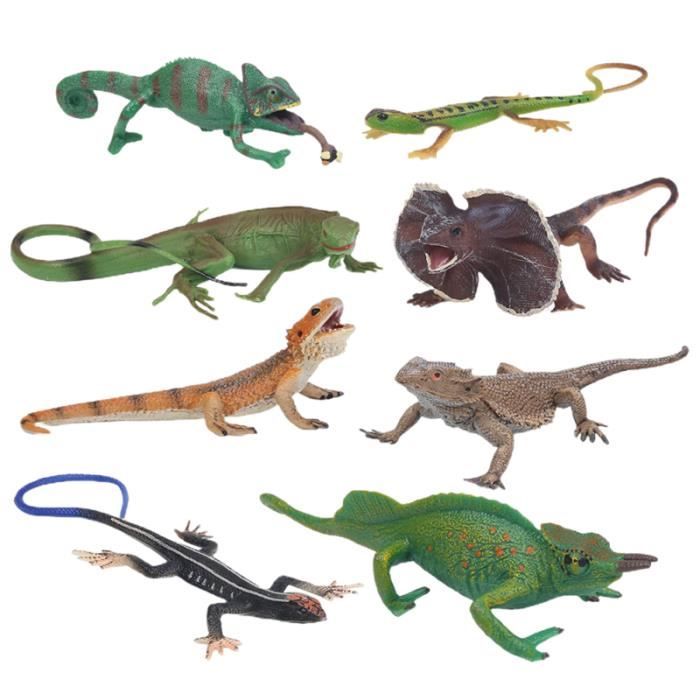 8 pièces faux lézard jouet jouets modèle éducatif