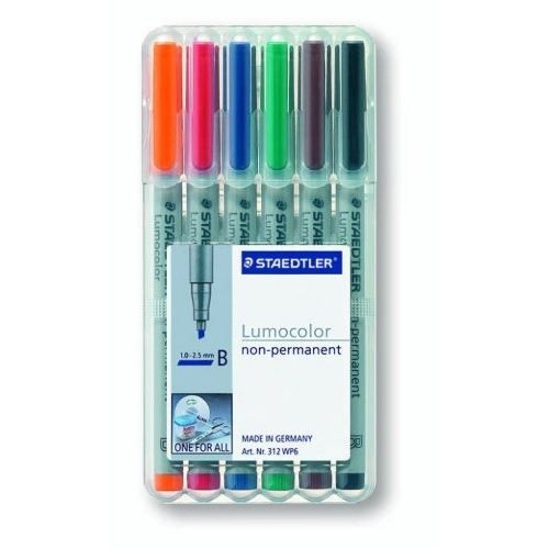 STAEDTLER 312 WP6 LUMOCOLOR FEUTRE NON PERMANEN…