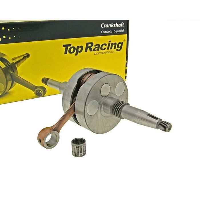 Vilebrequin TOP-RACING masse pleine HQ pour PEUGEOT SV 50cc, TKR, Trekker, X Fight, Zenith, SACHS Limbo