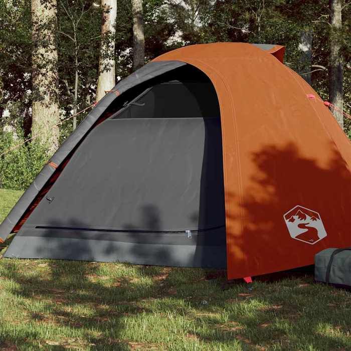 Tente de Camping - vidaXL - 4 Personnes - Imperméable - Portable - Gris