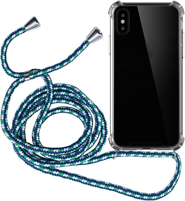 Coque IPhone Silicone Avec Collier - Protection Miroir Anti-Choc - Tour De Cou - Neuf - Modèle Générique