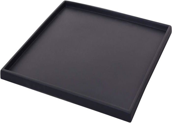 Soucoupe Carrée Blim 25x25cm Marron - Pour Pot De Fleurs - Plastique Résistant