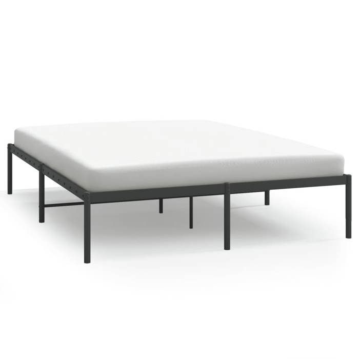 SALE 2025Cadre de lit métal - 2 places - noir 160x200 cm - Charge : 280 kg - CHILL51978
