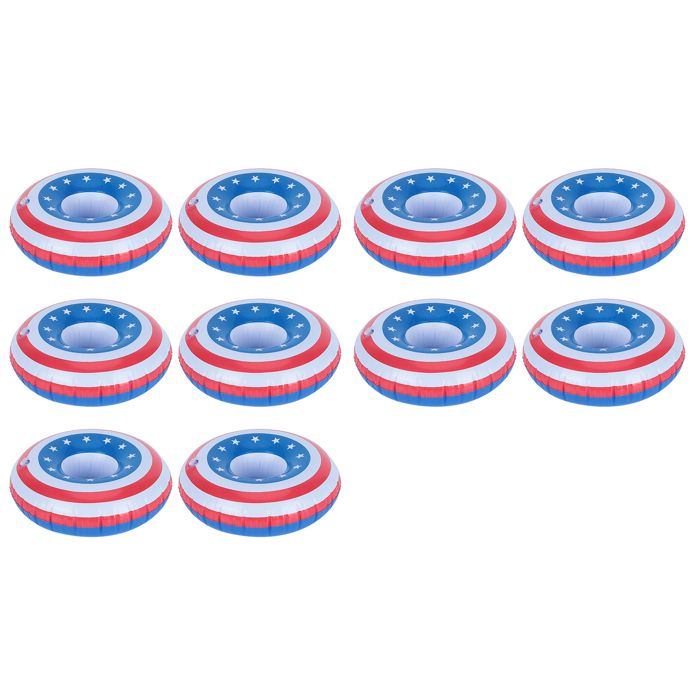 Lot de 6 porte-bouteilles flottants gonflables pour animaux aquatiques et fêtes à la piscine, idéal pour les réunions de famille, le camping et les activités de plein air Lot de 6 porte-bouteilles flottants gonflables pour animaux aquatiques et fêtes à la piscine, idéal pour les réunions de famille, le camping et les activités de plein air