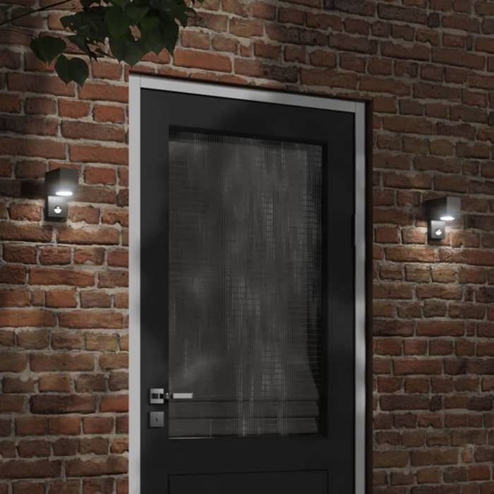 vidaXL Applique murale d'extérieur avec capteurs éclairage mural d'extérieur lampe murale de jardin applique murale 4006312