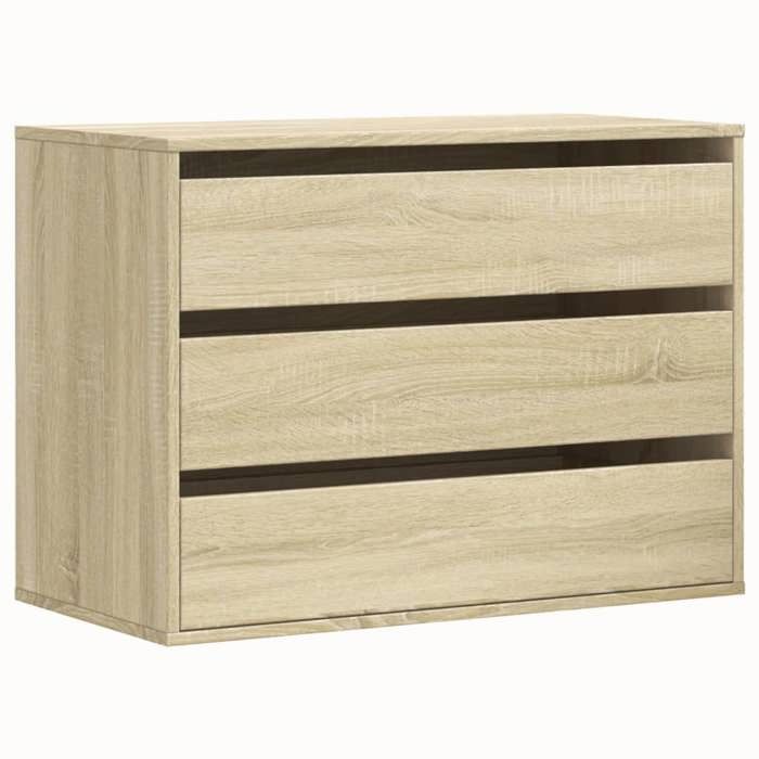 Commode Armoire dangle - mango - chêne sonoma - 80x41x58 cm - bois dingénierie M134