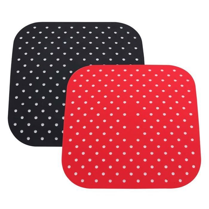 4 Inserts En Silicone Pour Friteuse À Air Chaud,Tapis De Friteuse À Air Rectangulaire