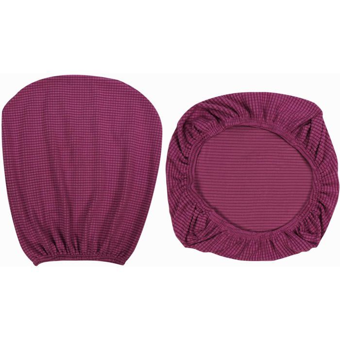 1 ensemble de housses de chaise et de dossier en élasthanne extensible doux pour chaise de bureau chaises de salle à manger