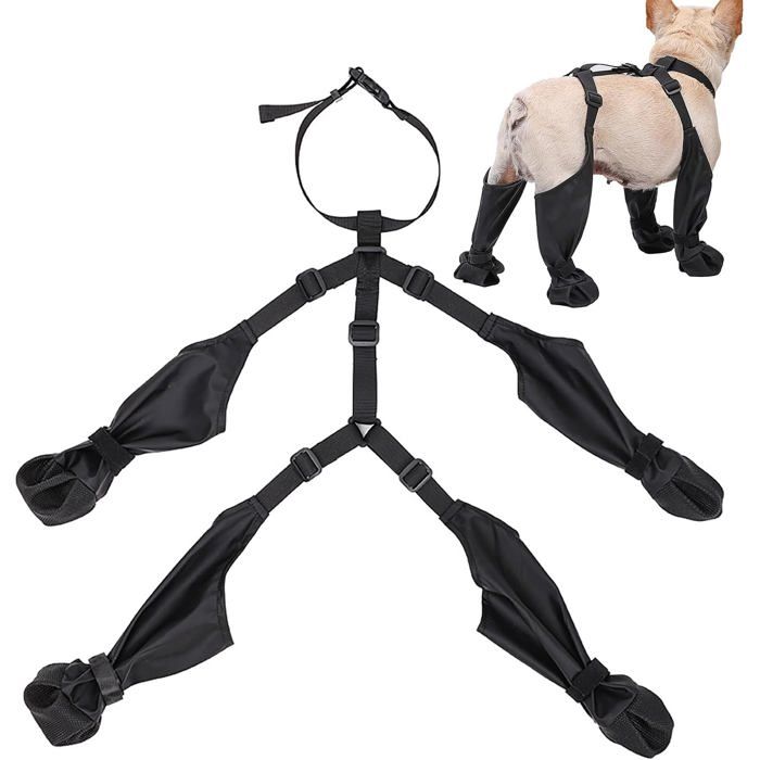 Meilleurs prix pour Chaussures pour chiens imperméables avec bretelles protection des pattes anti-salissures pour les promenades en plein air L