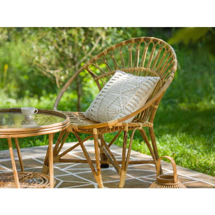 Fauteuil de jardin rond en rotin tressée - Jardiline Fauteuil de jardin rond en rotin tressée - Jardiline