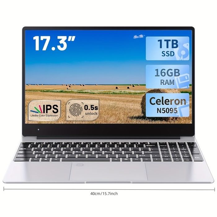 Acmine PC Portable – Windows 11 – 173 HD – RAM 16GB – SSD 1TB – Intel Alder Lake N5095 – QWERTY