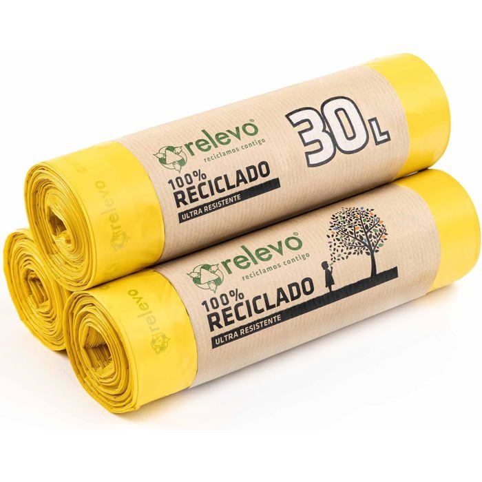 Très Résistant Sacs Poubelle Avec Poignées, Très Résistant 30 L, 45 Pièces[J22 ...