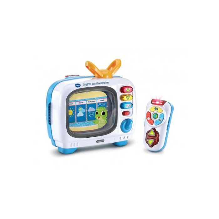 Magi TV Decouvertes 10 chaines + Telecommande - Television musical Bebe - Bilingue Francais Anglais - Set Jouet Educatif et Carte Magi TV Decouvertes 10 chaines + Telecommande - Television musical Bebe - Bilingue Francais Anglais - Set Jouet Educatif et Carte