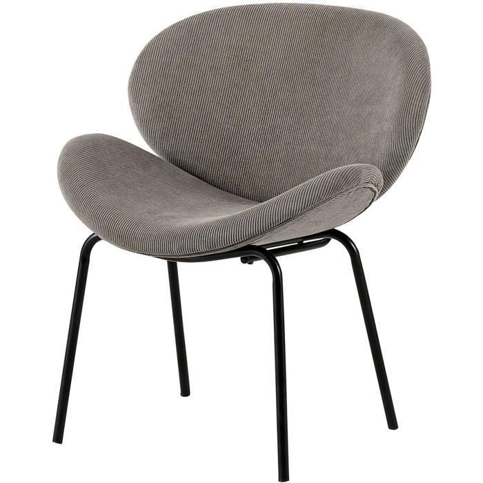 Chaise BOGA Gris - assise Tissu pieds Metal Noir Chaise BOGA Gris - assise Tissu pieds Metal Noir