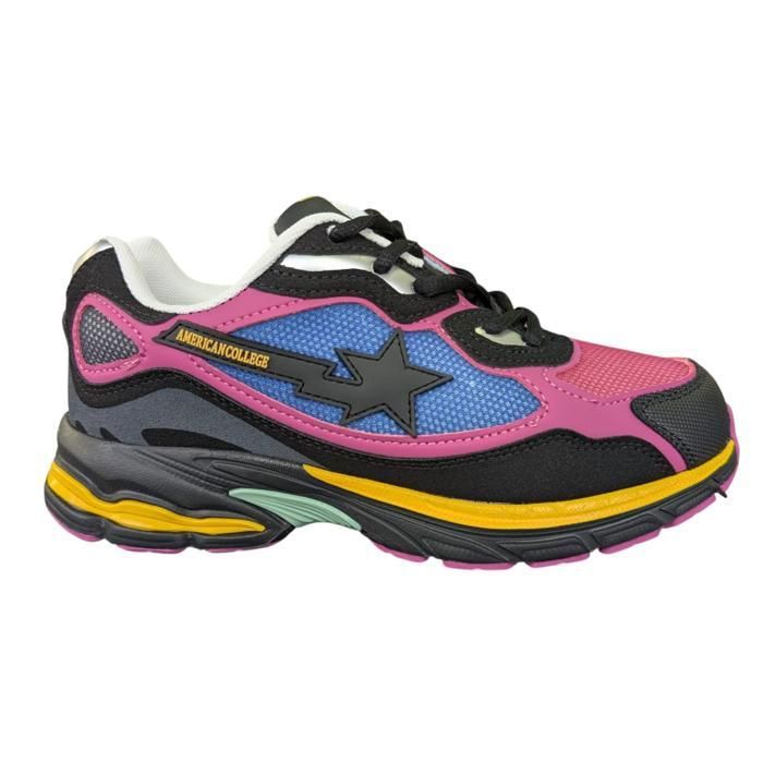 AMERICAN COLLEGE AMERICAN COLLEGE - Baskets - noire et multicolore - Noir - 36 - Chaussures Femme