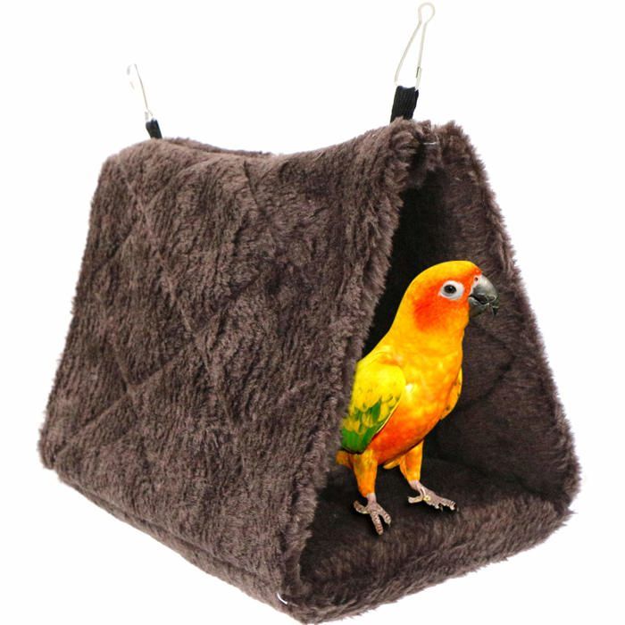 Hamac pour Oiseaux Pivoine Perroquet Nid Jouet pour Oiseaux lit Suspendu pour Cage en Peluche Nid doiseau Tente lit Chaud