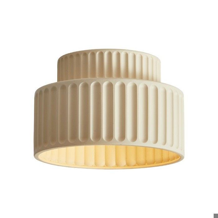 WOTTES 1 x Plafonnier Minimaliste Nordique Beige Balcon Plafonnier Moderne éclairage de Plafond Café Bar Luminaire E27