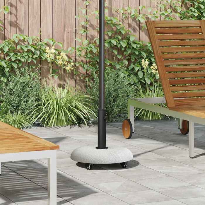 En solde Pied de parasol - BURKE - base de parasol moderne - Gris clair Ø 45x40 cm Béton J6079