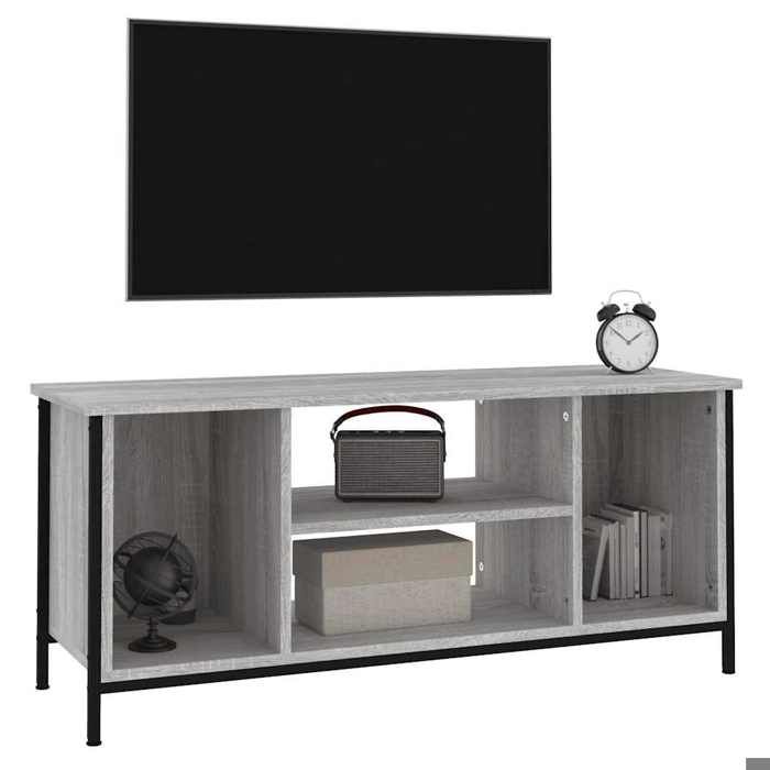 SALE Janvier MODERNE Cabinet TV - MGH - MEUBLE TV/HIFI - Avec rangement - sonoma gris 102x35x45 cm - Bois dingénierie TT1052